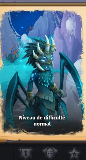 Reine araignée en difficulté normale